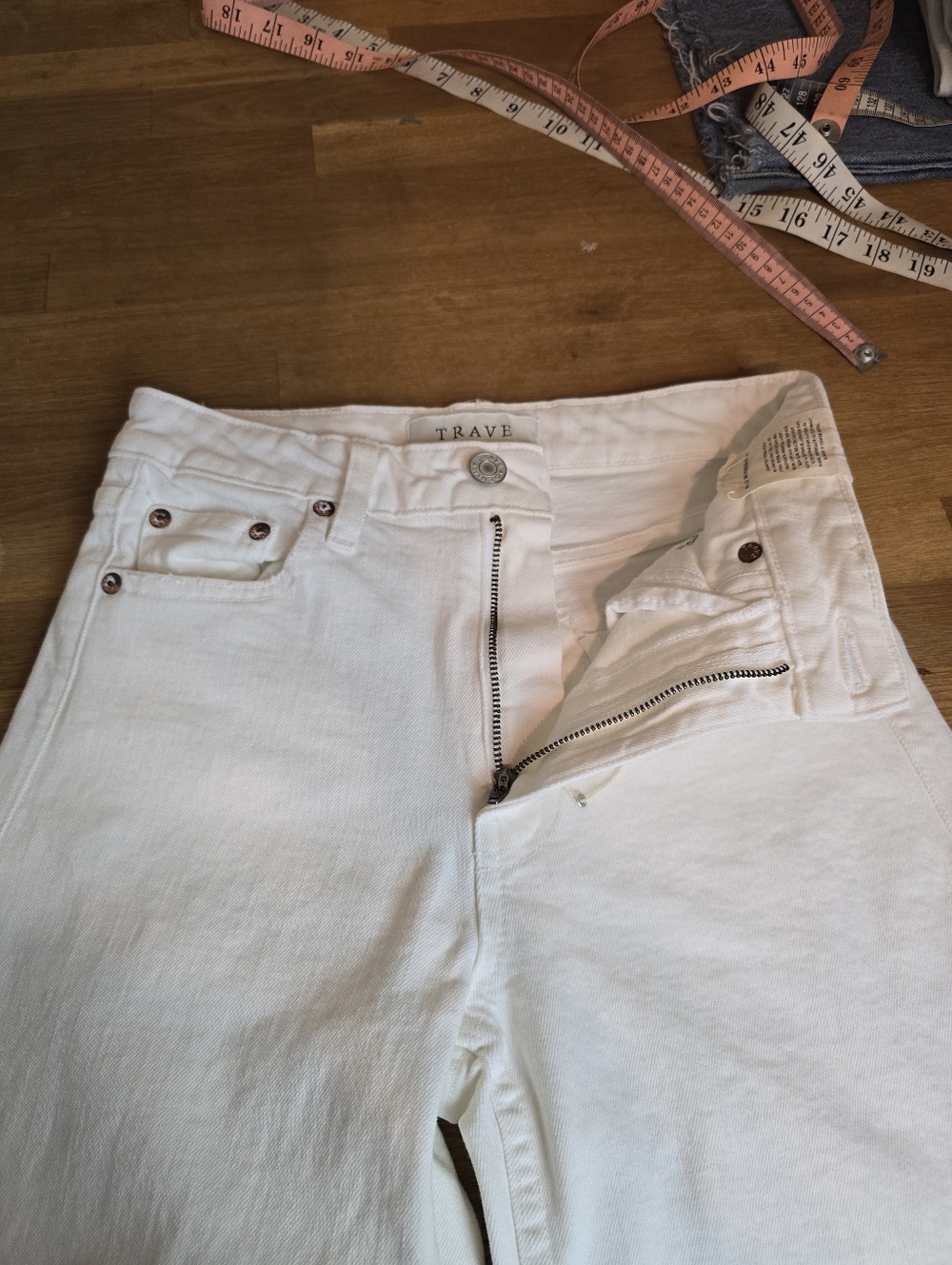 Trave Audrey Crop Wide Leg High Waisted Jean In Big Empty Size 25 - Picture 9 of 15
